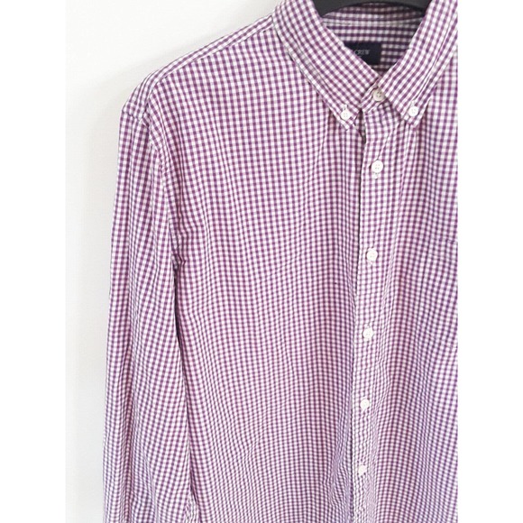 Mens J Crew Summer Button Up Cotton Picnic Plaid Spring Purple Versatile Shirt - Picture 4 of 8